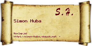 Simon Huba névjegykártya