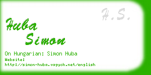 huba simon business card